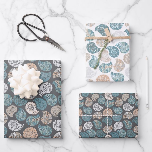 Nautilus Clusters Wrapping Paper Sheet (Front)