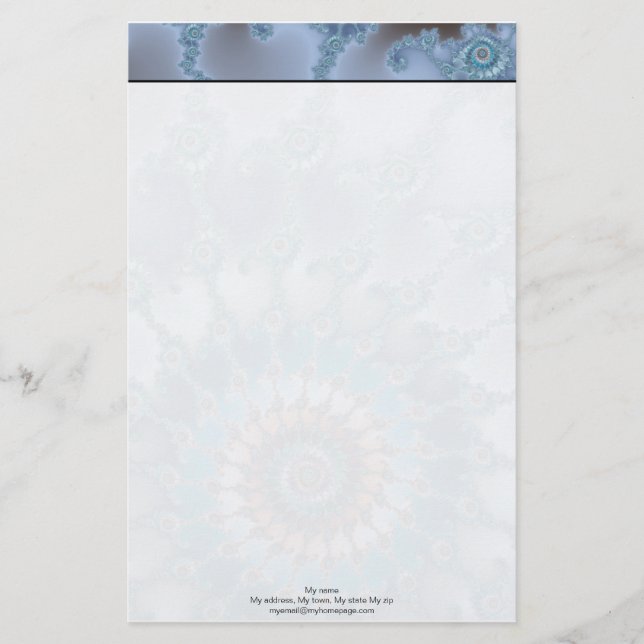 Nautilus - Fractal Art Stationery (Front)