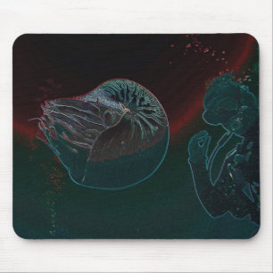 nautilus great barrier reef coral sea mouse mat