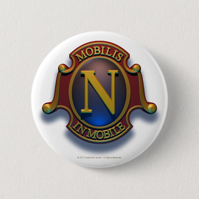 Nautilus N Shield by David McCamant 6 Cm Round Badge (Front)