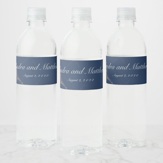 Nautilus Navy Water Bottle Label (Bottles)