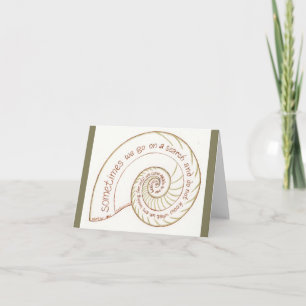Nautilus Notecard with Robert Lax Quote