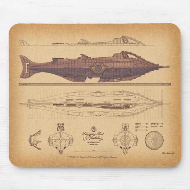 Nautilus Plans by David McCamant Mousepad (Front)