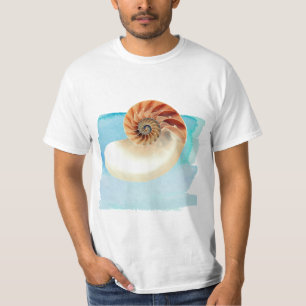 Nautilus Seashell and Sand T-Shirt