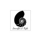 Nautilus Seashell Custom Rubber Stamp