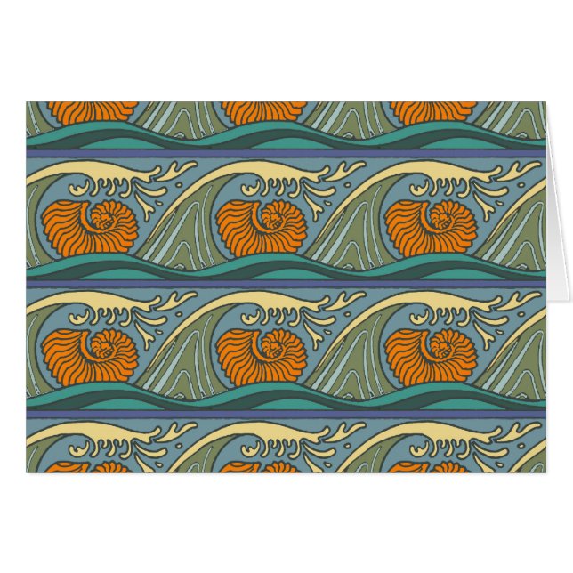 Nautilus Seashell Pattern Nouveau (Front Horizontal)