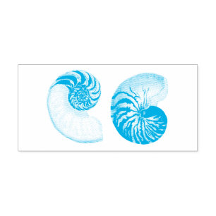 NAUTILUS SEASHELL RUBBER STAMP
