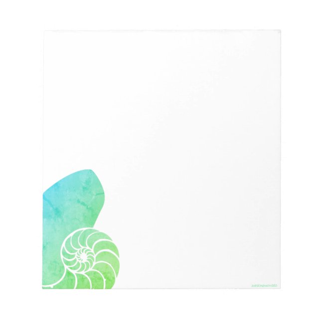 Nautilus Shades of Green Notepad (Front)
