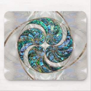 Nautilus Shell - Abalone and Pearl Mouse Mat