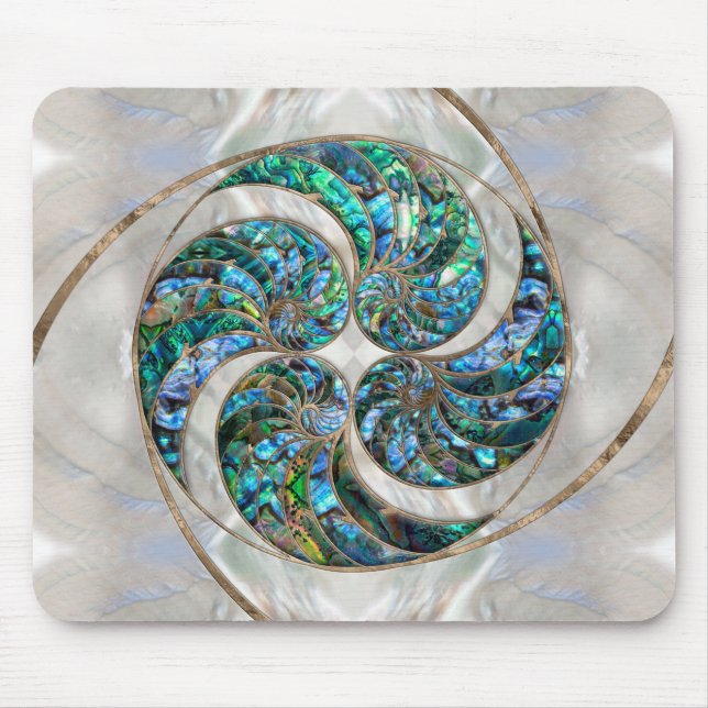 Nautilus Shell - Abalone and Pearl Mouse Mat (Front)