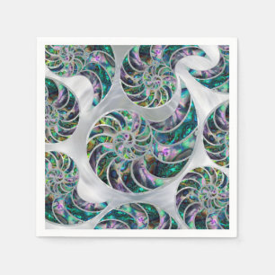 Nautilus Shell Abalone and Pearl Napkin