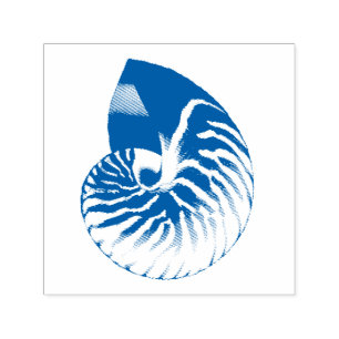 Nautilus Shell Illustration Self-inking Stamp