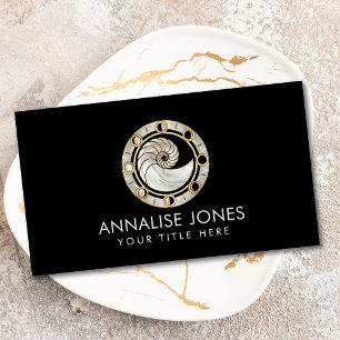 Nautilus Shell - Phases of the moon Business Card