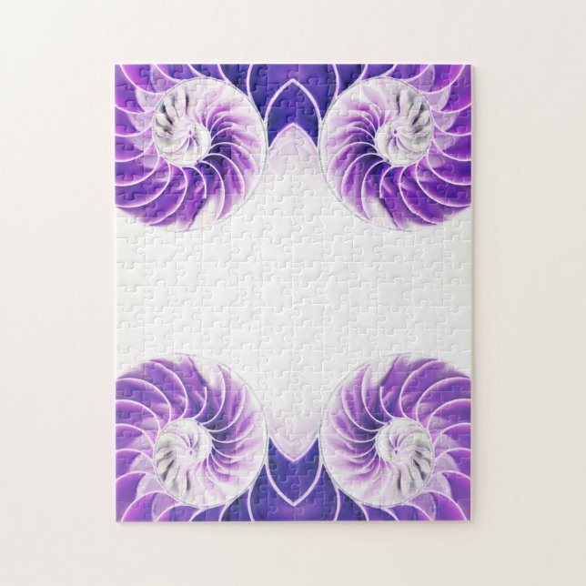 nautilus shell seashell Fibonacci swirl  Jigsaw Puzzle (Vertical)