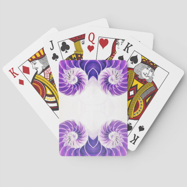 nautilus shell seashell Fibonacci vacation playing Cards (Back)