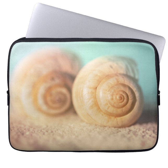 Nautilus Shells On Beach Laptop Sleeve (Front)