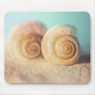 Nautilus Shells On Beach Mouse Mat