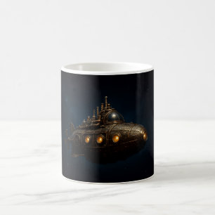 Nautilus-style submarine coffee mug