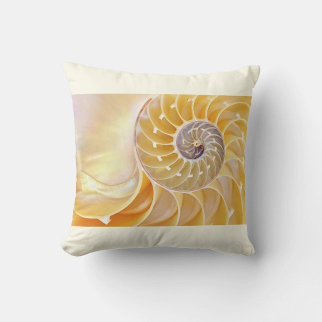 Nautilus Throw Pillow (Front)