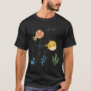 Nautilus Underwater Kids Pufferfish Marine Life T-Shirt