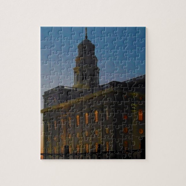 Nauvoo Temple at Sunset Jigsaw Puzzle (Vertical)