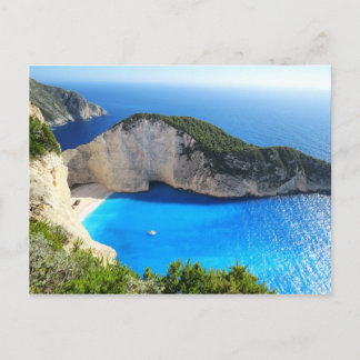 Navagio Beach, Zakynthos, Greece Postcard