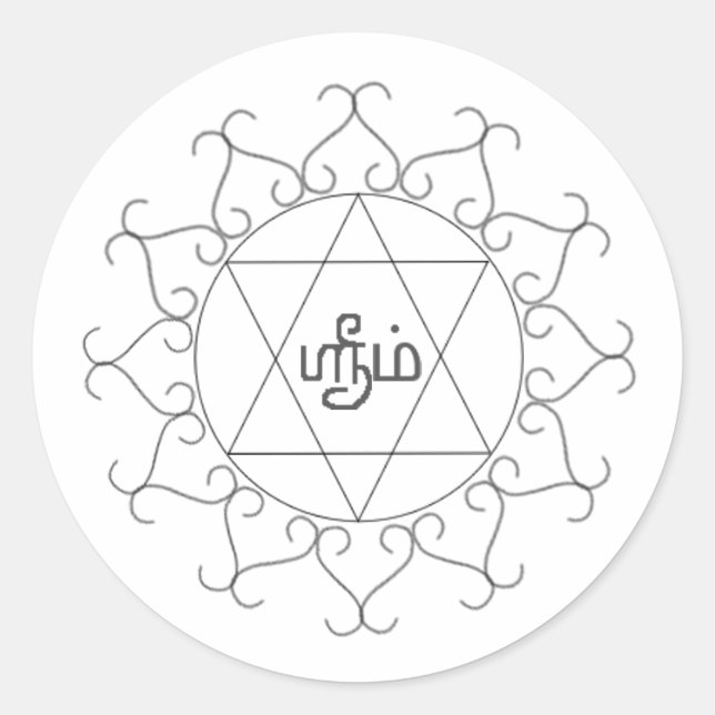 Navagraha-Kolam_Friday Classic Round Sticker (Front)