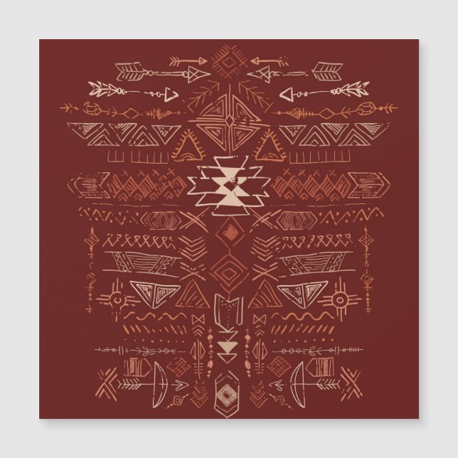 Navajo Aztec: Ethnic Doodle Pattern. (Front)