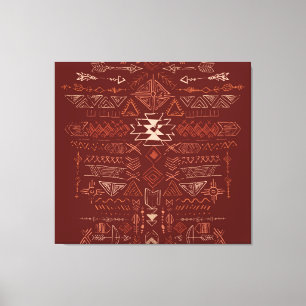 Navajo Aztec: Ethnic Doodle Pattern. Canvas Print