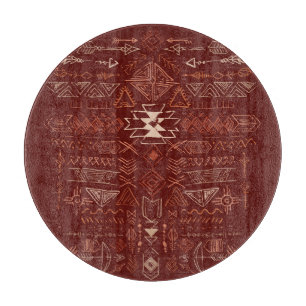 Navajo Aztec: Ethnic Doodle Pattern. Cutting Board
