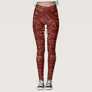 Navajo Aztec: Ethnic Doodle Pattern. Leggings