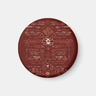 Navajo Aztec: Ethnic Doodle Pattern. Magnet