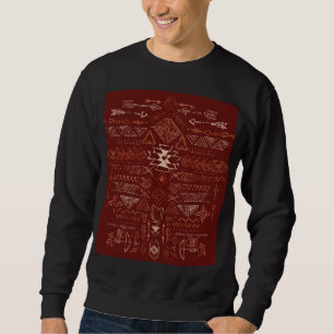 Navajo Aztec: Ethnic Doodle Pattern. Sweatshirt