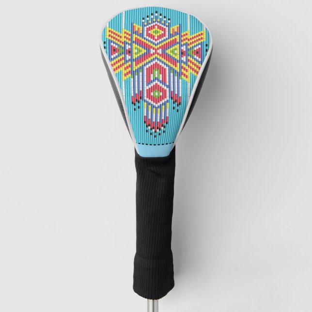 Navajo Bead Pattern Golf Head Cover (Front)