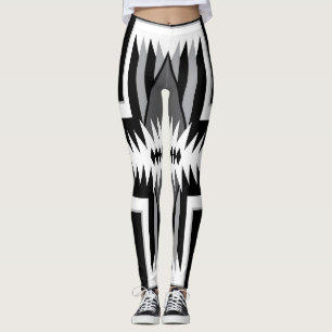 Navajo Black & Grey Leggings
