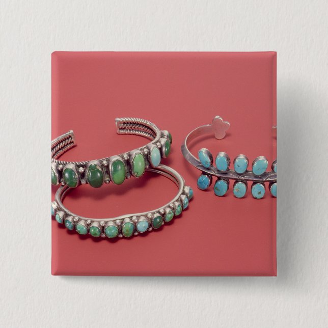 Navajo bracelets 15 cm square badge (Front)