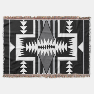 Navajo Design - 3 Ceramic Tile Throw Blanket