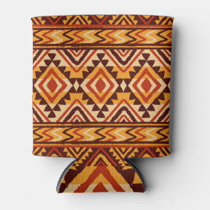 Navajo Ethnic Ornament: Vintage Seamless Can Cooler
