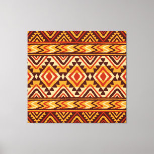 Navajo Ethnic Ornament: Vintage Seamless Canvas Print