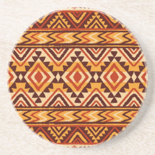 Navajo Ethnic Ornament: Vintage Seamless Coaster