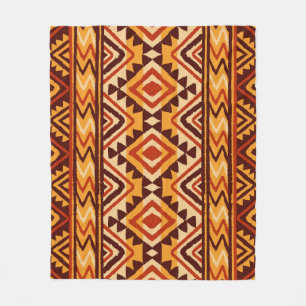 Navajo Ethnic Ornament: Vintage Seamless Fleece Blanket