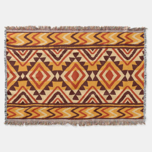 Navajo Ethnic Ornament: Vintage Seamless Throw Blanket