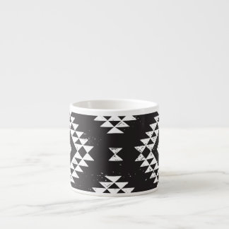 Navajo Geometric: Black White Tribal. Espresso Cup