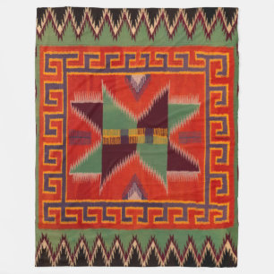 NAVAJO INDIAN 1800s HORSE SADDLE BLANKET FLEECE