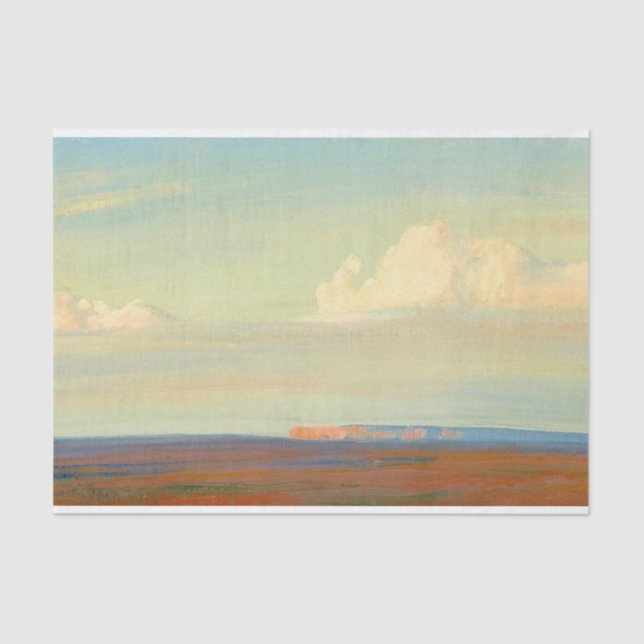 Navajo Land, Southwest of Chinle by Maynard Dixon Tissue Paper (Front)