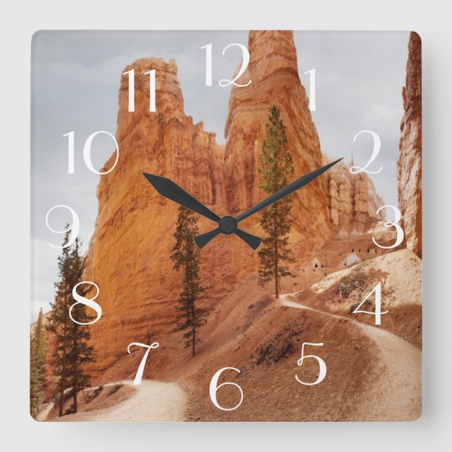 Navajo Loop Trail, Bryce Canyon Square Wall Clock (Front)