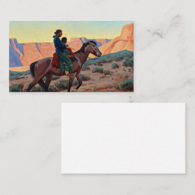 Navajo Mother, 1945 by Maynard Dixon Business Card (Front/Back)