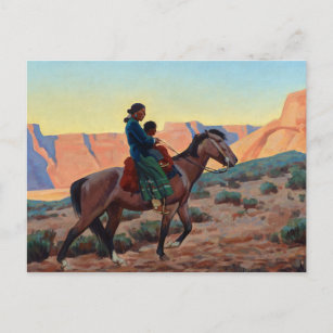 Navajo Mother, 1945 by Maynard Dixon Postcard