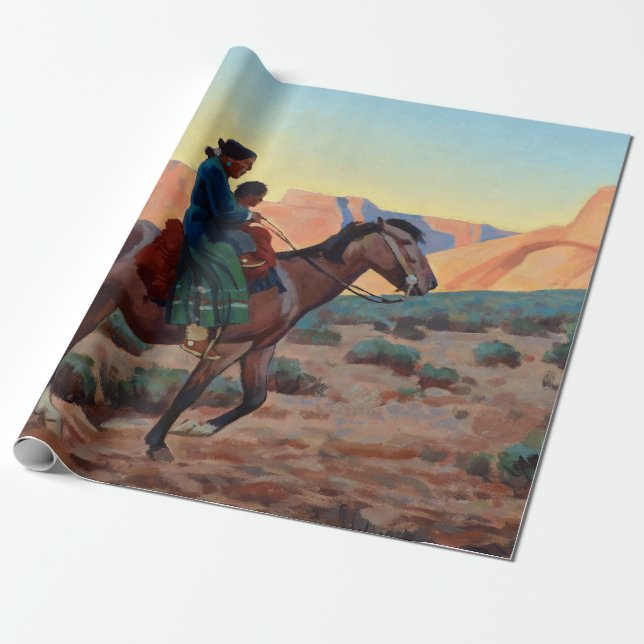 Navajo Mother, 1945 by Maynard Dixon Wrapping Paper (Unrolled)