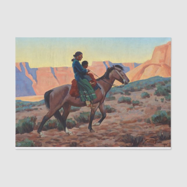 Navajo Mother by Maynard Dixon Tissue Paper (Front)